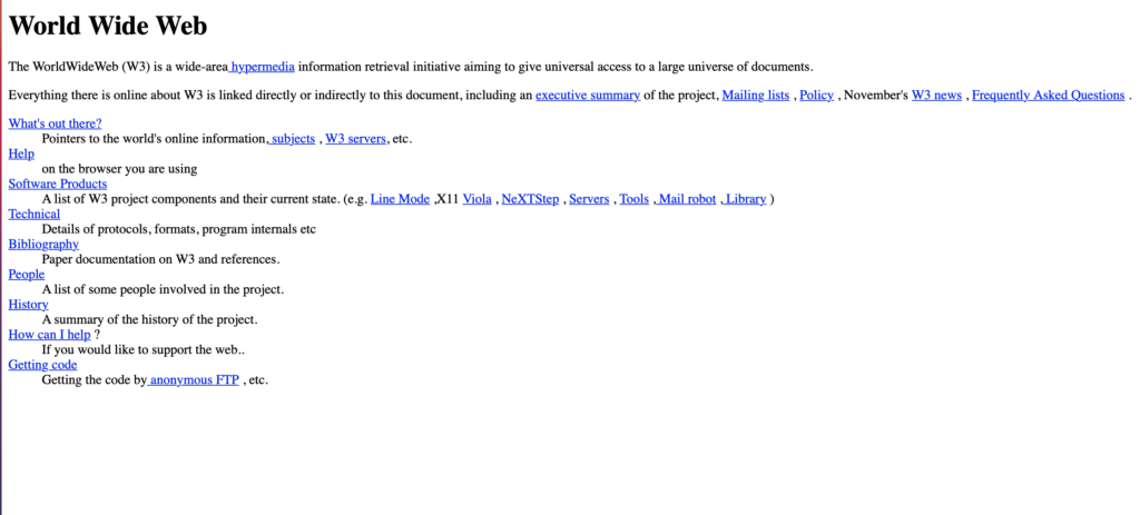 The WebSphere Revolution first website